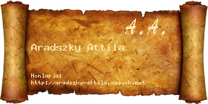 Aradszky Attila névjegykártya